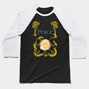 Ghandi Peace Design Baseball T-Shirt